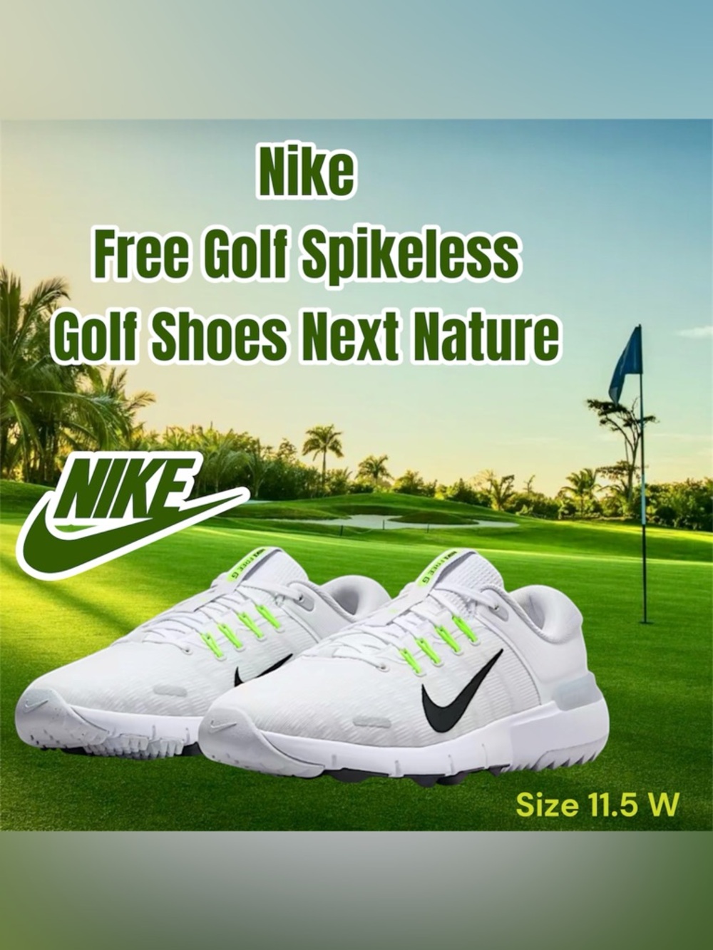 Nike Free Golf Spikeless Golf Shoes Next Nature Mens Size 11.5 Wide